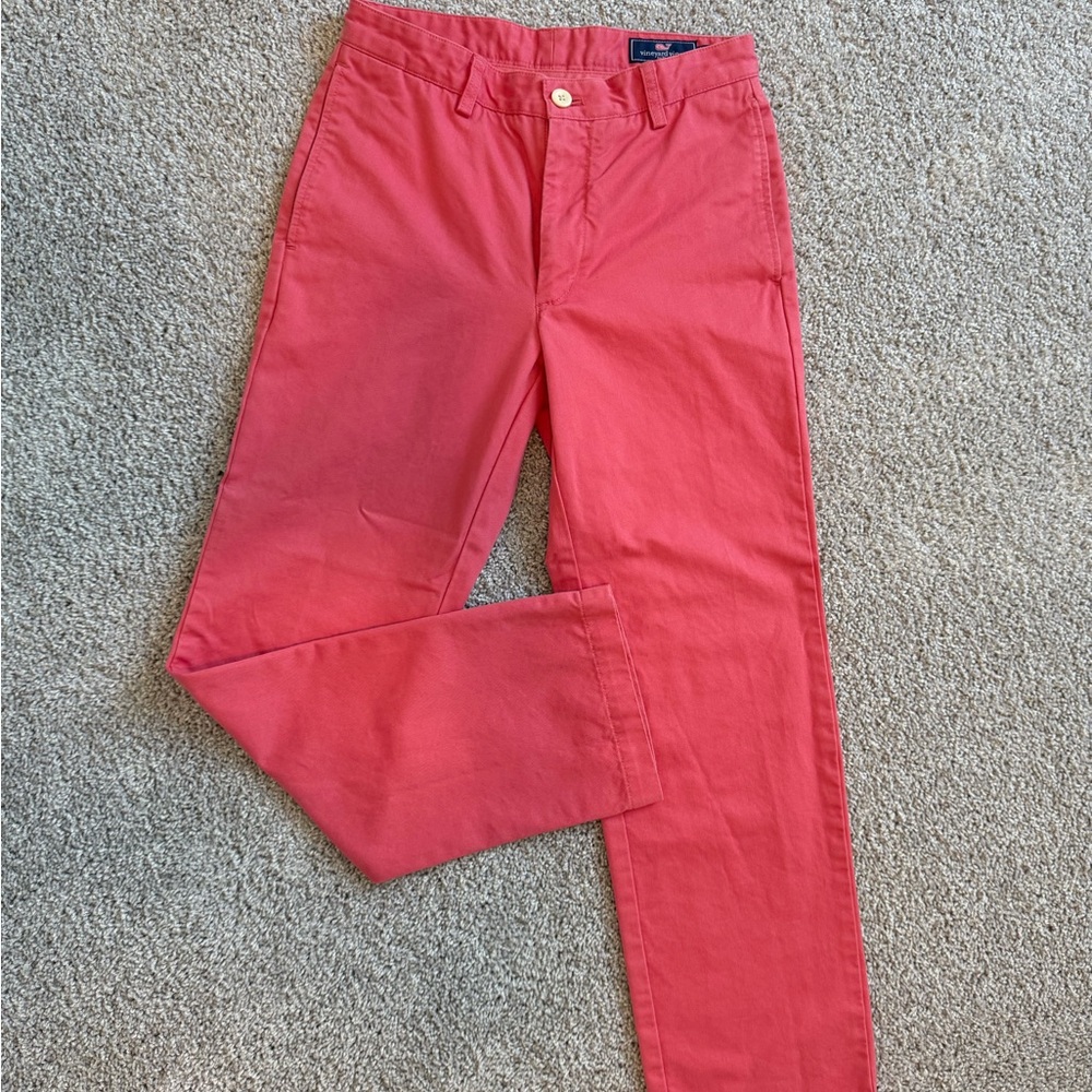 Men's Salmon Red Vineyard Vines Club Pants 28 x 30